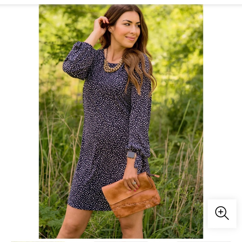Speckled Tie Sleeve Dress by Betsy’s Boutique - New